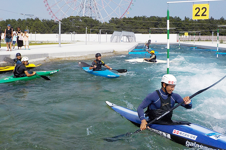 The first artificial canoe slalom course in Japan